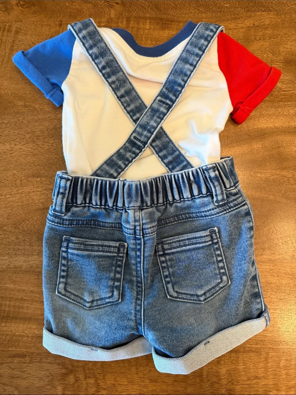 Infant Baby Onesie with Overalls Set